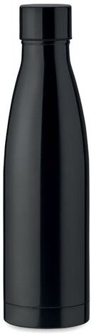 Bouteille isotherme personnalisable BELO BOTTLE acier inoxydable noir