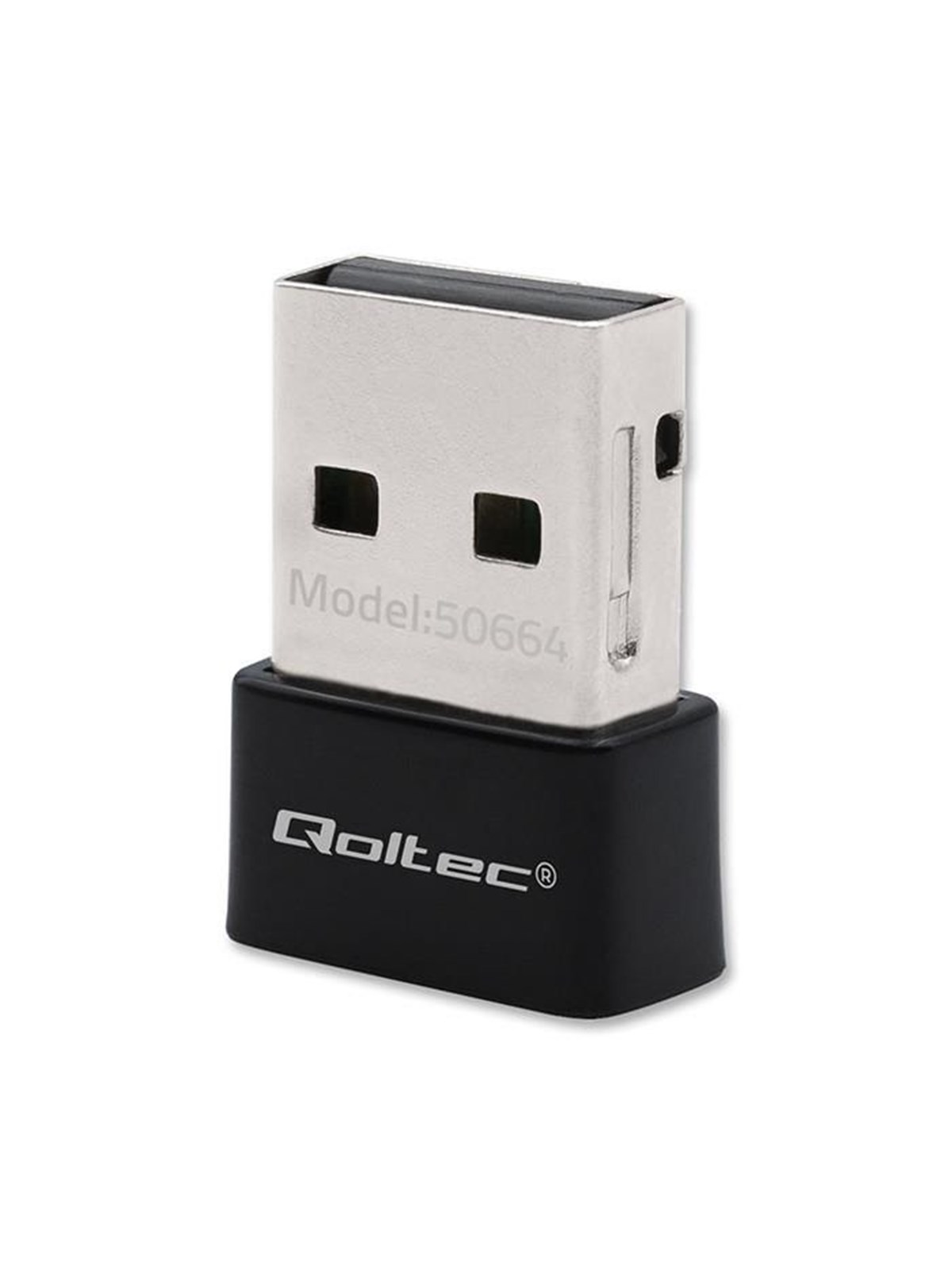 Qoltec 50664 USB 2.0 Wi-Fi 5 Netzwerkadapter - 650 Mbps - Schwarz