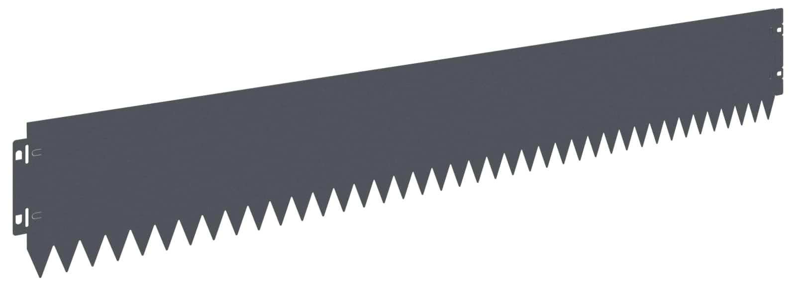 Syfax Randsten voor gazon, 10 stuks, antraciet, staal, 103 x 15 cm
