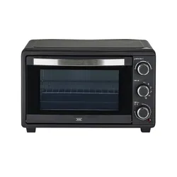 KHG Minibackofen  MBO-25S ¦ schwarz ¦ Metall lackiert,Glas ¦ Maße (cm): B: 47,3 H: 30 T: 40.0