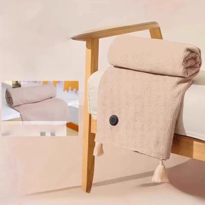 Uplift Picks Portable USB Electric Blanket Fast Heating Washable Warm Shawl For Home Office & Camping beige