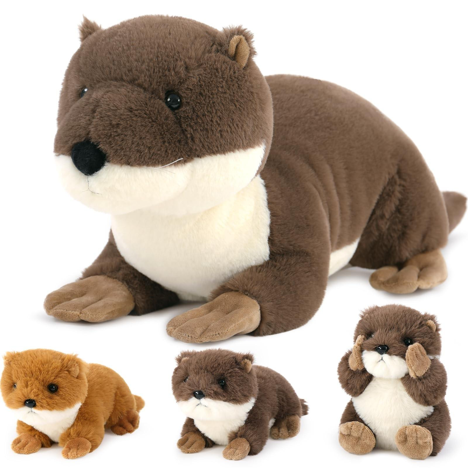 Elzusha XXL Knuffelotter met 3 baby's in de buik