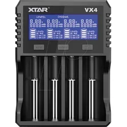 XTAR VX4 - Analyse-/Ladegerät VX4, Li-Ion, NiMH, LiFePO4, 4 Slot
