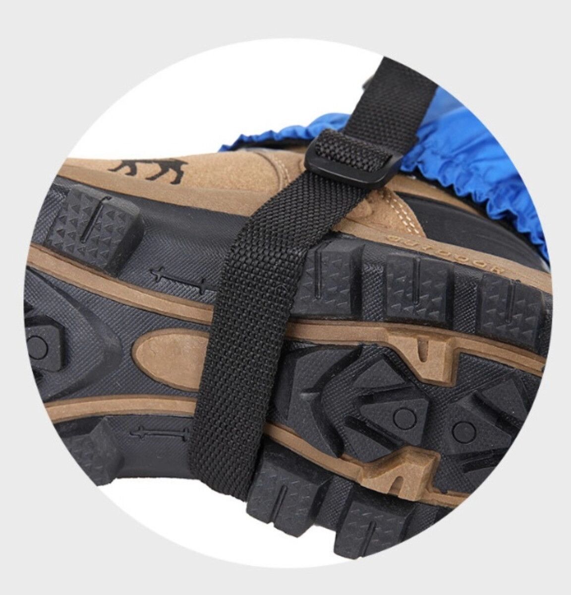 INF Kurze leichte Schneegamaschen – 3D-Fit Nylon, wasserdichte Gamaschen für Wandern und Winterschutz Schwarz