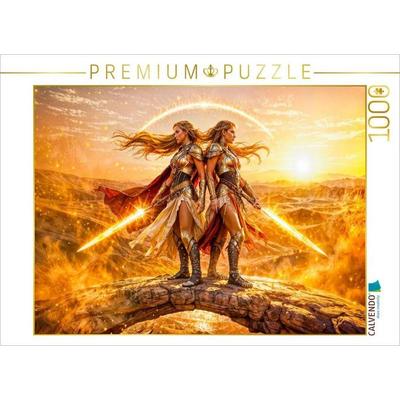 CALVENDO Puzzle Zwillinge Himmlische Lichtboten des Luftelements | 1000 Teile Lege-Größe 64x48cm Foto-Puzzle für glückliche Stunden