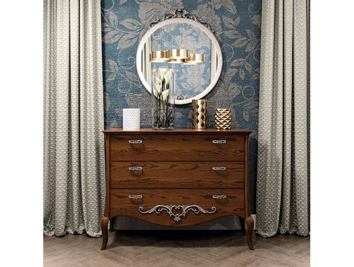 JVmoebel Schubkastenkommode Italienisches Sideboard aus massivem Holz in warmem Braun (1 St., Kommode), Made in Italy