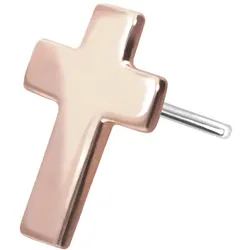 14 Karat Gold Aufsatz mit Titan Push Pin KREUZ