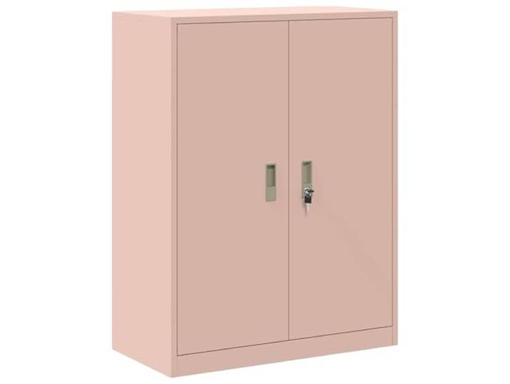 HGBNMER Aufbewahrungsschrank Rosa 80 x 40 x 105 cm Stahl Abschließbare Türen, Lagendesign, Pulverbeschichtung, Industriedesign-Kollektion, pflegeleicht, Büroorganisation