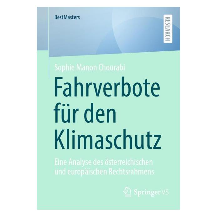 Springer Fahrverbote für den Klimaschutz (Deutsch, Softcover, Sophie Manon Chourabi) (53308297)