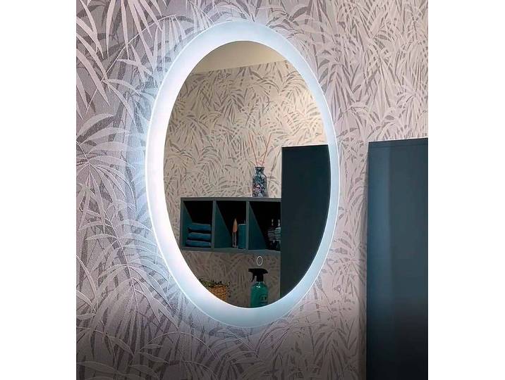 Miroir éclairé Sun Ø 75cm Argenté Matériau : Verre Type de verre : Verre miroir 75 x 75 x 3cm