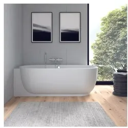 Duravit Luv Badewanne 700431000000000 185 x 95 x 46 cm, links, Verkleidung und Gestell, 2 Rückenschrägen, weiß