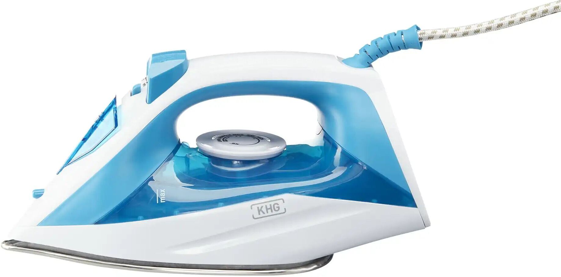 KHG Dampfbügeleisen  DB-1600WB ¦ blau ¦ Kunststoff,Edelstahl,Metall ¦ Maße (cm):