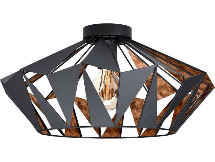 Plafonnier Carlton 6 noir cuivré 1xE27/60W