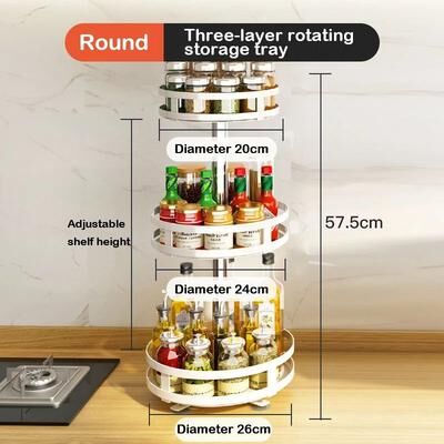 Inspire Essentials 360 Rotating Spice Organizer Turntable 9