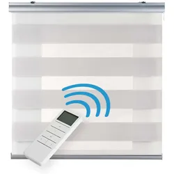 DOPPELROLLO Motorisiertes Grau 100x250 cm