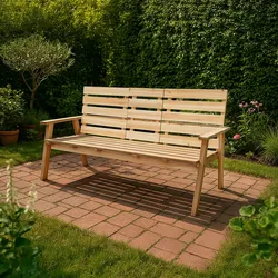 HOME DELUXE Gartenbank REYA – 2-Sitzer aus Holz