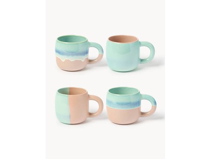 Tasses avec émail réactif Miguel, 4 pièces