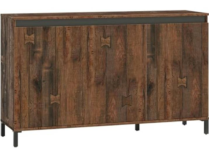 möbelando Sideboard >Genio Industrial< in Eiche, Holzwerkstoff - 138x84x40cm (BxHxT)