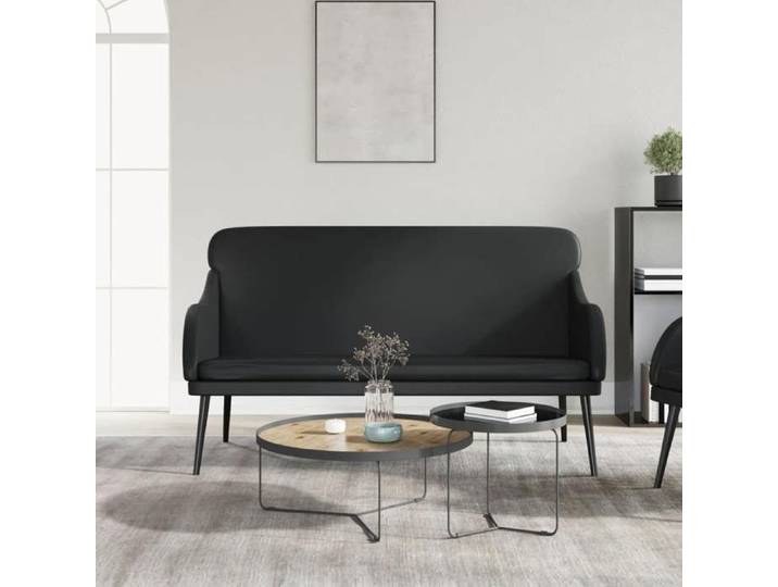 1pc Noir Banquette charge max : 110 kg - Magnifique Banc Noir 110x76x80cm Similicuir CL5718244