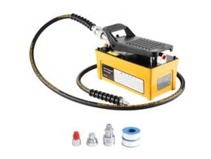 VEVOR 10.000 PSI Lufthydraulikpumpe, 1,6 L Öltank, NPT 3/8 Zoll Ölauslass, NPT 1/4 Zoll Einlass, Luftbetätigte Fußpumpe mit Aluminiumgehäuse, für Autoreparaturrahmenmaschine & Hydraulikpresse