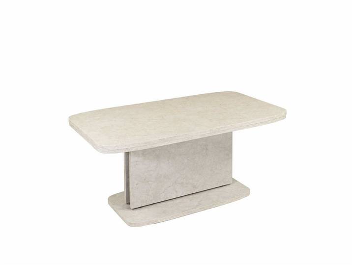 58 aufm Kessel Couchtisch Funktionstisch Cora 110x53x63 Holzwerkstoff Muschel Sandstein (inkl. Lieferung bis in die Wohnung, 1-St., Lieferung bis Verwendungsstelle), stufenlos höhenverstellbar in 2 Stufen ausziehbar Tischplatte Dekor