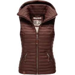 NAVAHOO Damen Designer Steppweste ärmellose Weste mit Kapuze Shadaa