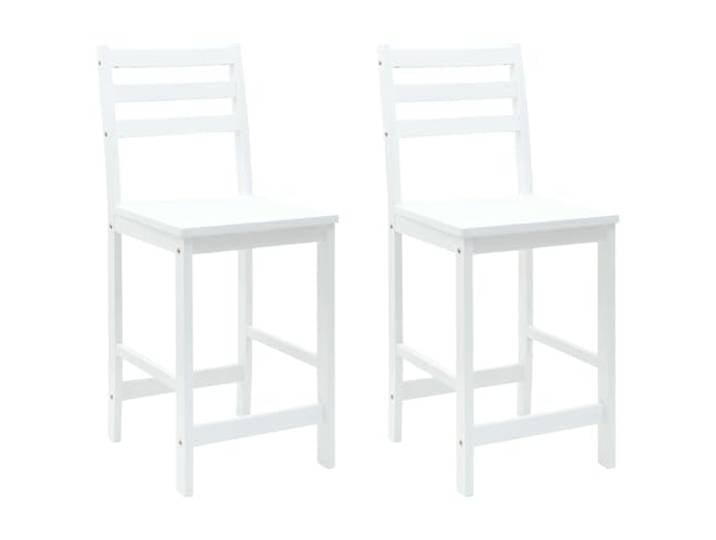 KLGBNCVE Esszimmerstühle 2 STK Massives Gummiholz Weiß Innenbereich,minimalistisches Design,ergonomische Rückenlehne,einfache Montage,feuchtes Tuch