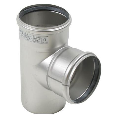Blücher grenrør 110-110mm 87,5 grader rustfri (830.110.110)