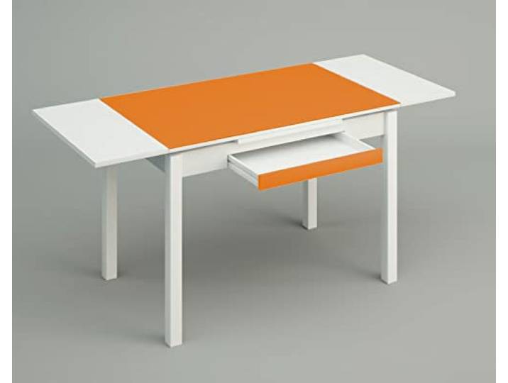 ASTIMESA Alas Cristal Küchentisch, Metall, Orange, 100 x 60 cm