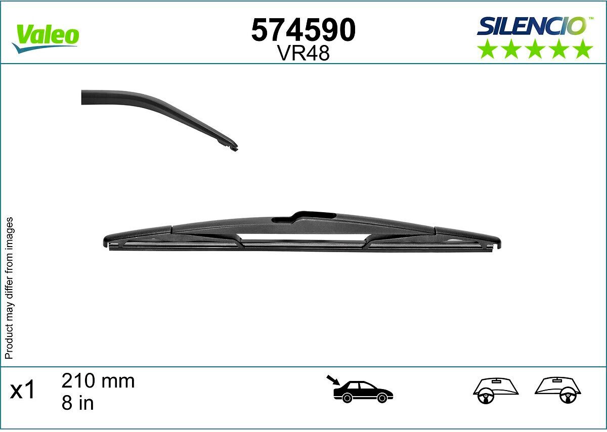 Wischblatt VALEO Silencio 574590, 210mm, Hinten, 1 Stück