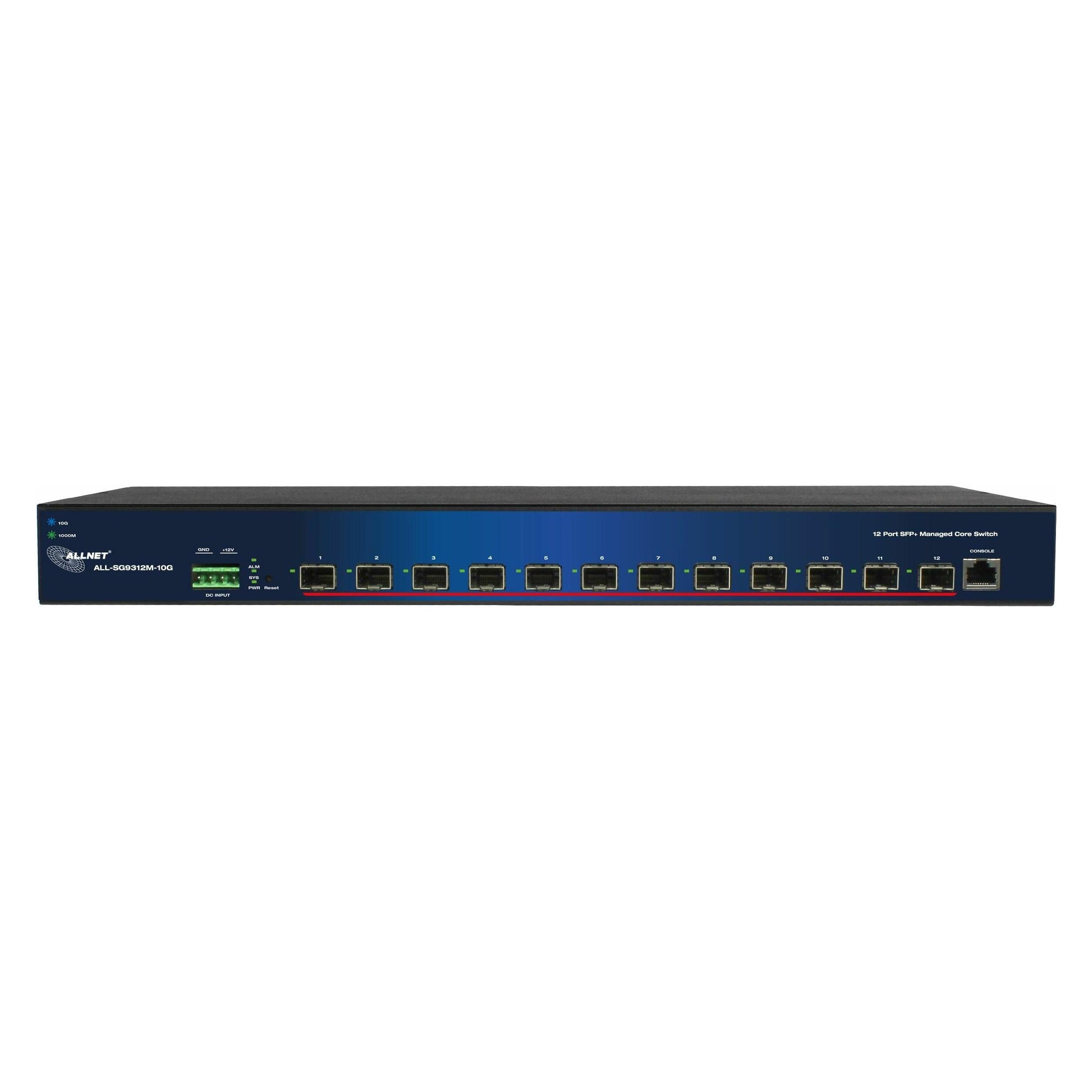 Allnet Switch smart managed Layer2 12 Port o 12x 12 SFP+ 10GbE o 19" o ALL-SG9312M-10G o Core-Switch (12 Ports) (ALL-SG9312M-10G)
