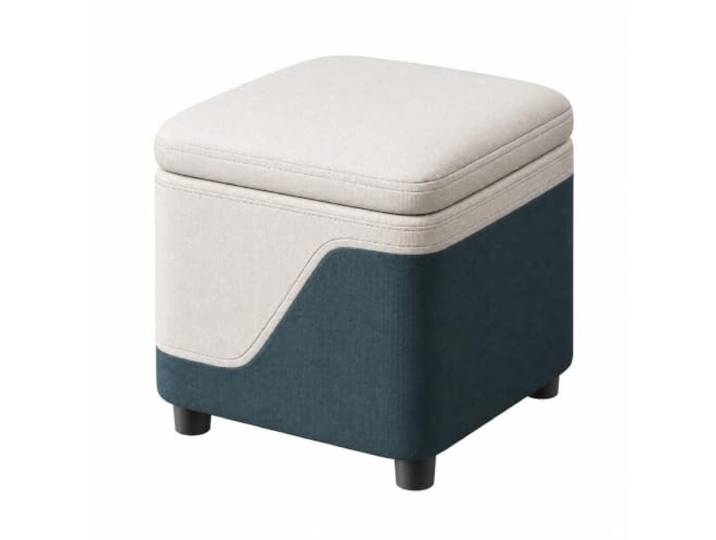 WSJJXS Sitzhocker mit Stauraum Gepolsterte Sitzfläche Versteckfach Multifunktionaler Sitz, verstecktes Fach, rutschfeste Füße, Holzrahmen(Style B)