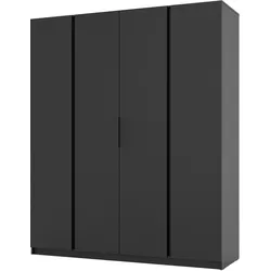 KLEIDERSCHRANK Nehir Schwarz 200 cm - 4T Modern