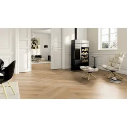 ter Hürne Chevron Edition Design-Vinylboden Eiche Rotterdam tief-gebürstet Chevron Soya Pro 665,4x152,4x2,5 mm