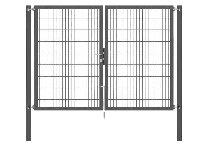 Zaundoppeltür ALBERTS Flexo Plus , anthrazit, B:250cm H:180cm, Stahl, Tore, Zaundoppeltür, verschiedene Abmessungen
