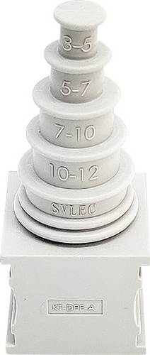 TRU COMPONENTS ELT M1 Kabeldurchführung geschlitzt Klemm-Ø (max.) 12mm Elastomer Grau 1St.