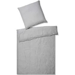 Elegante Casual Bettwäsche »Breeze« Hellgrau 7038-09 Nackenkissen 40x40 cm
