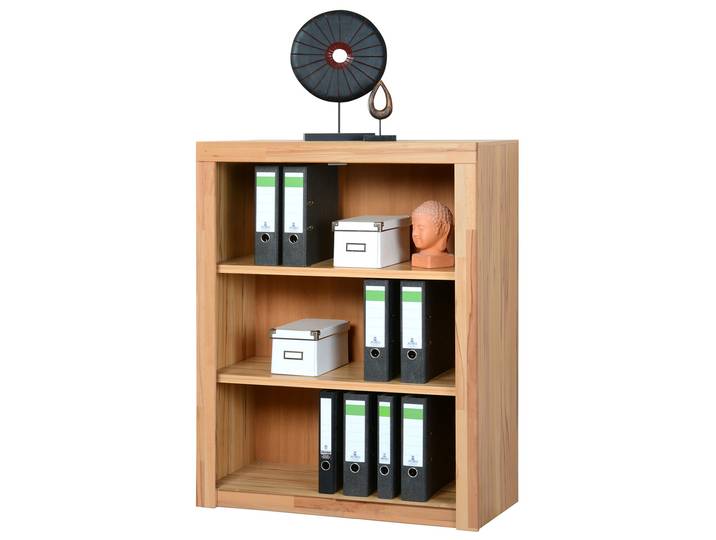 OFFICE FOUR Aktenregal schmal, Material teilmassiv, Kernbuche