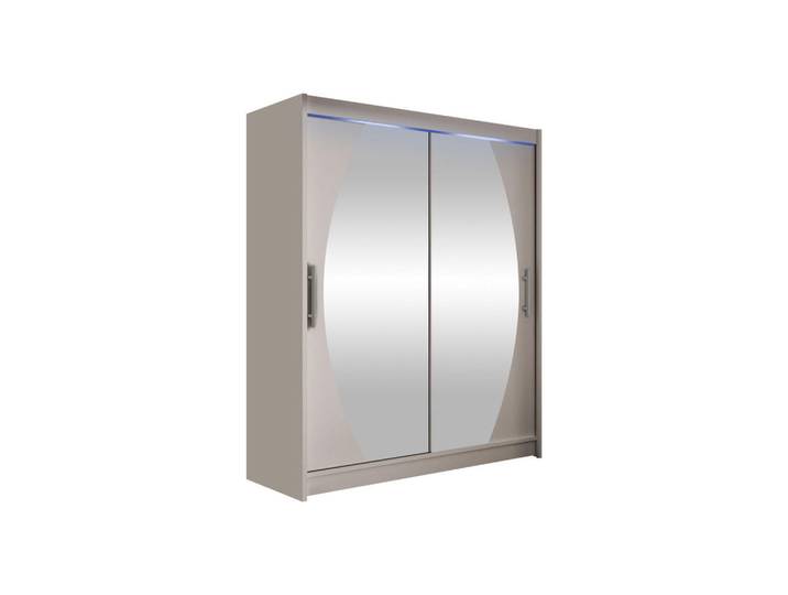 Mirjan24 Schwebetürenschrank Westa Viii, mit RGB LED Beleuchtung, Kaschmir, Rechteckig, 150x200x58 cm, Schlafzimmer, Kleiderschränke, Schwebetürenschränke