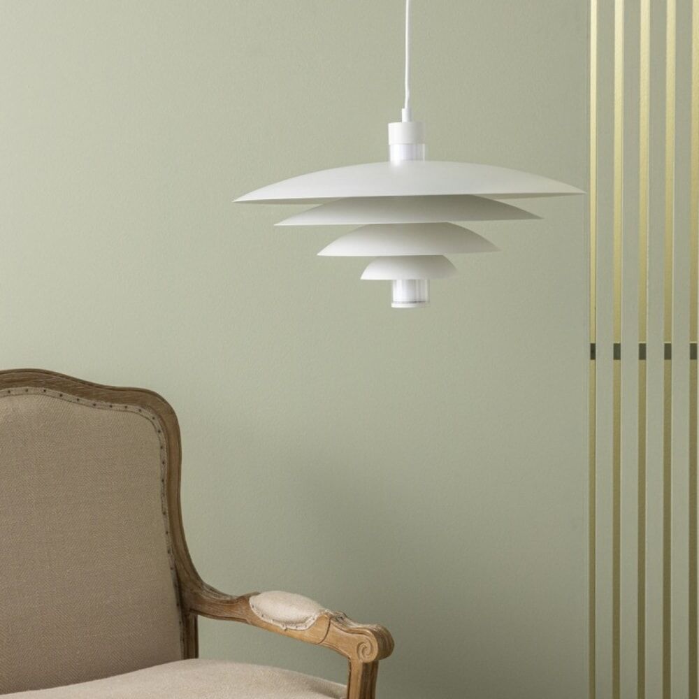 Signature Lustre en métal blanc - h160 cm Blanc 50x160x50cm