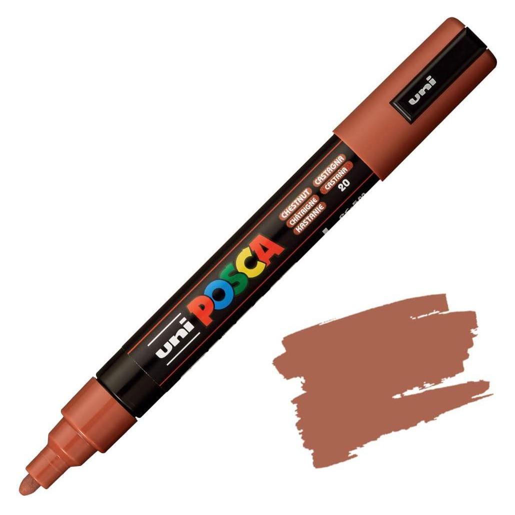 Posca Pigmentmarker PC-5M, kastanie Rundspitze, Strichstärke: 1,8 (PC5M CHT)