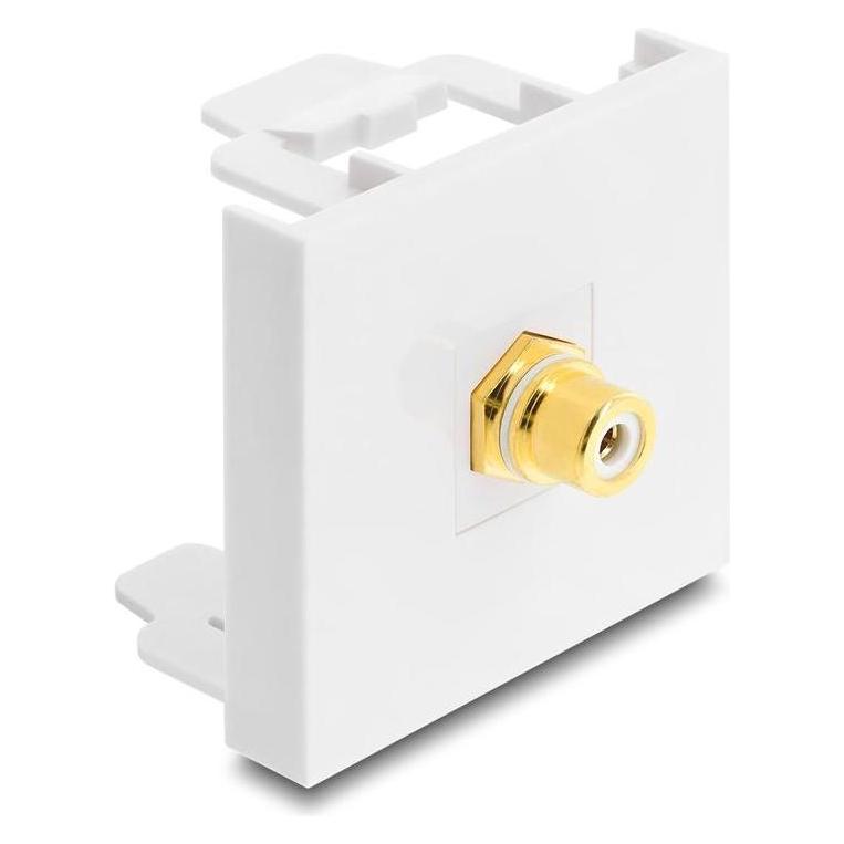 Delock Easy 45 Cinch Modul Buchse zu Buchse, vergoldet, weiss/weiss (430832)