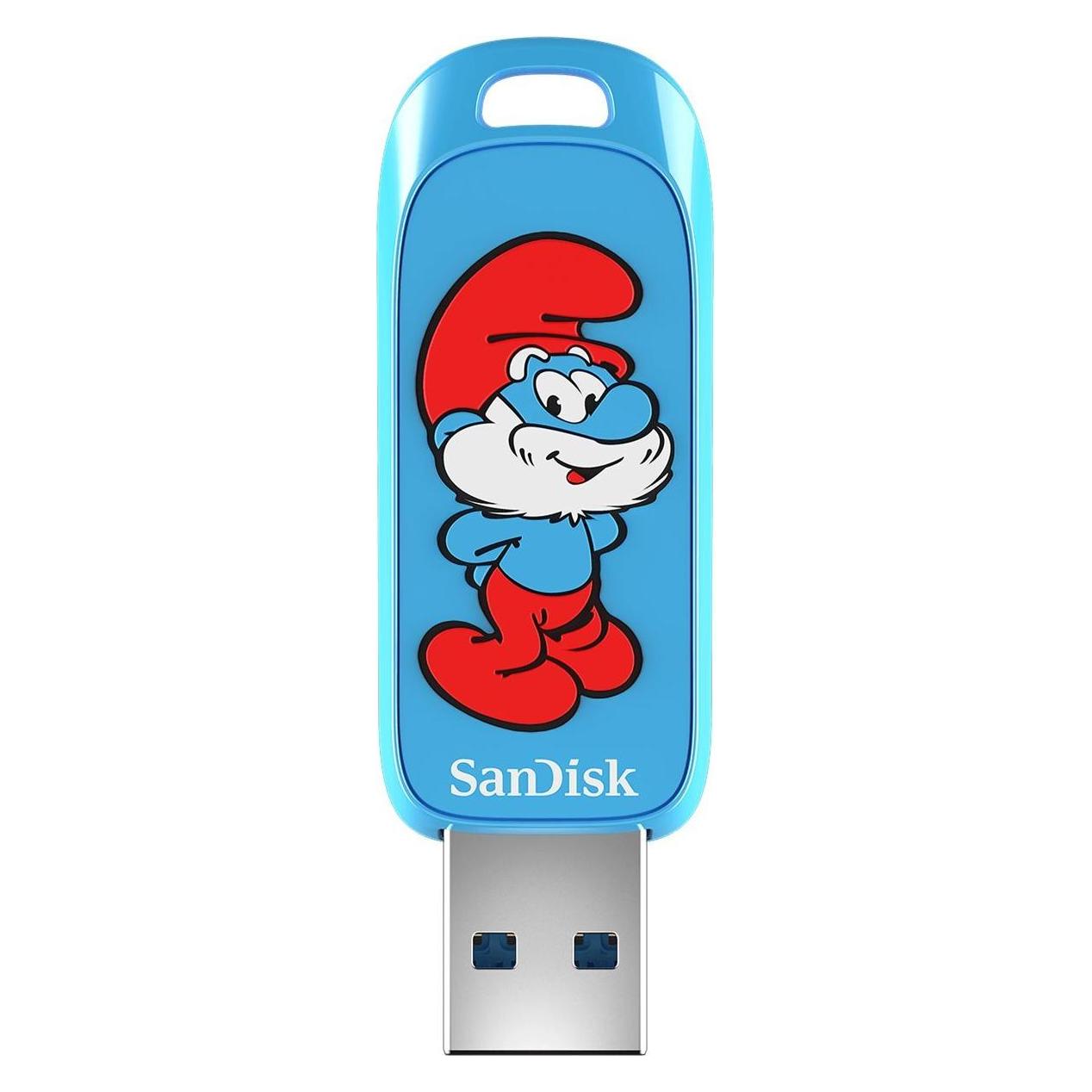 Sandisk Papa Smurf USB 3.2 Gen1 128GB 130MBs (128 GB, USB-A) (SDCZIS-128G-G46)