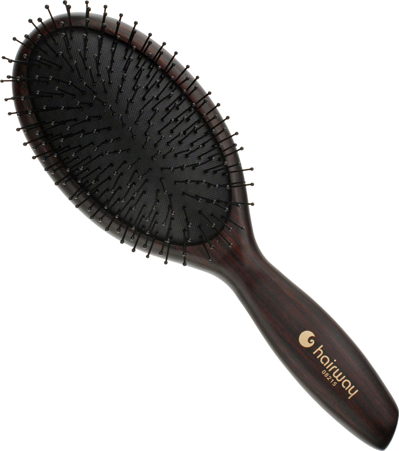Hairway Ovale Kissenbürste "Wenge 2" / 13-Reihig Groß+ 08215