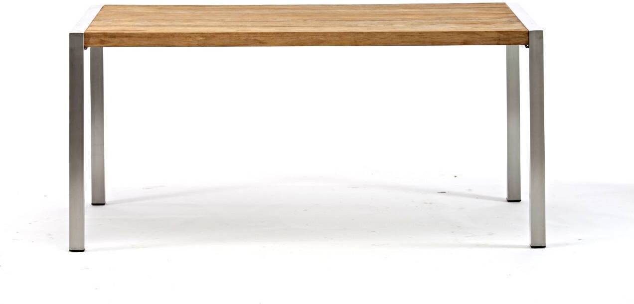Destiny Gartentisch MACAO Edelstahl, Teak-Tischplatte, 160x90x75cm