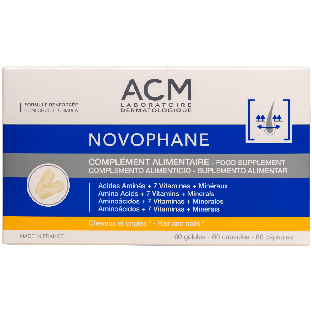 ACM Laboratoire Dermatologique Novophane Complemento alimenticio para cabello y uñas 60&nbsp;caps.