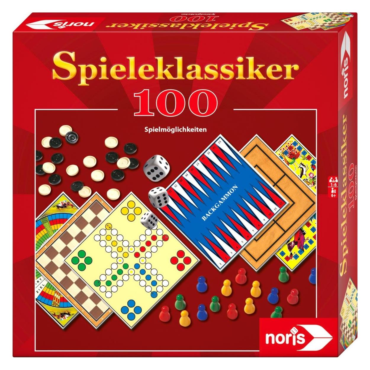 Noris Spieleklassiker 100 Spielmöglichkeiten (1 - 6 Spieler) (606111686)