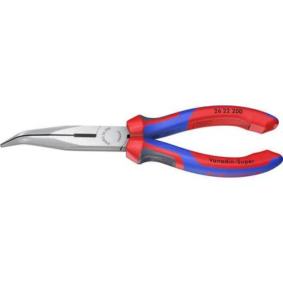 Knipex 26 22 200 Werkstatt Flachrundzange 40° gebogen Vanadium Elektrostahl 200mm