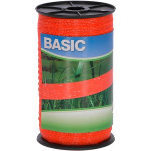 Kerbl Weidezaunband Basic 441526, Breite 10 mm, 200 m max. empfohlene Zaunlänge, orange, Rollenlänge 200 m