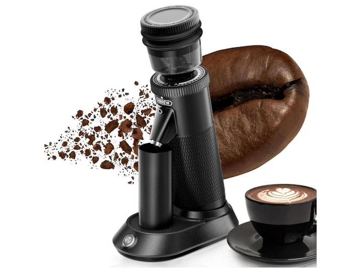 Gisaae Kaffeemühle Elektrische Kaffeemühle neigbar 36 Mahlgrade Anti-Statik, Schwarz, Metall, 103x310x187 cm, Kochgeschirr, Küchengeräte, Kaffeemaschinen & Milchschäumer